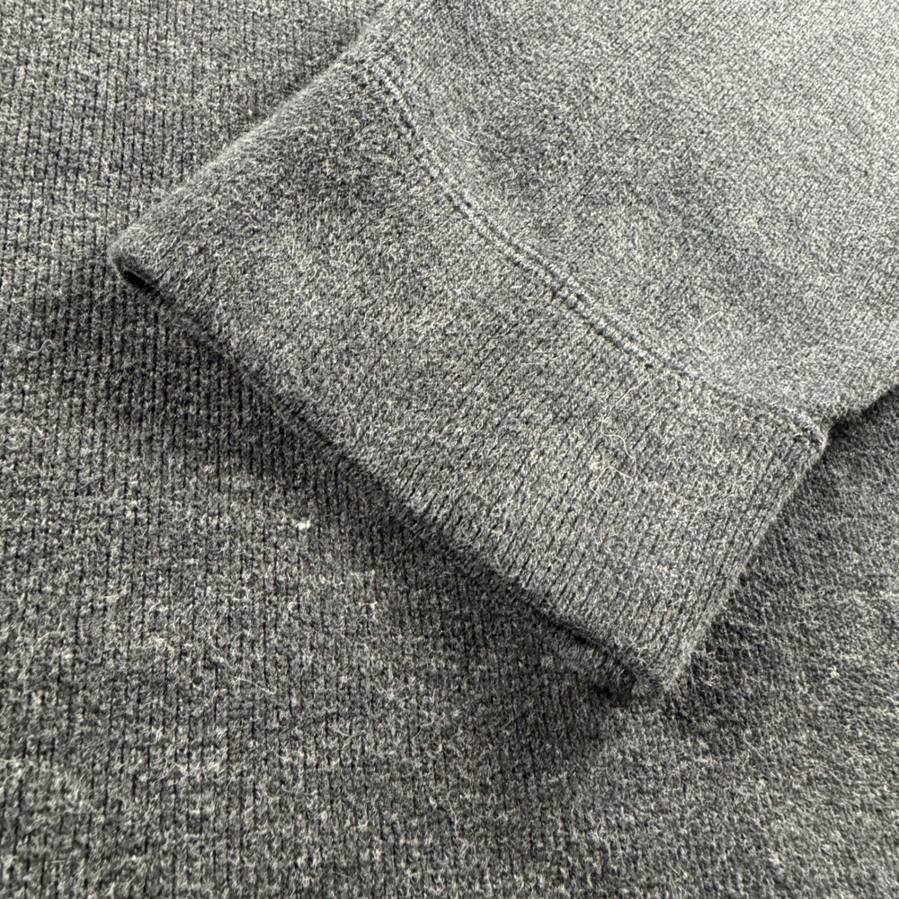 Polo Ralph Lauren Mens Quarter Zip Pullover Sweater Charcoal Gray Cotton Large - Picture 4 of 10